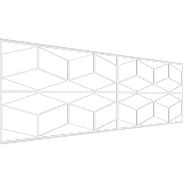 Ekena Millwork Set of Four Panels for 94 1/2"W x 32 1/4"H Pueblo Fretwork Wainscot Wall Paneling WPKP16X01X47PBL - main